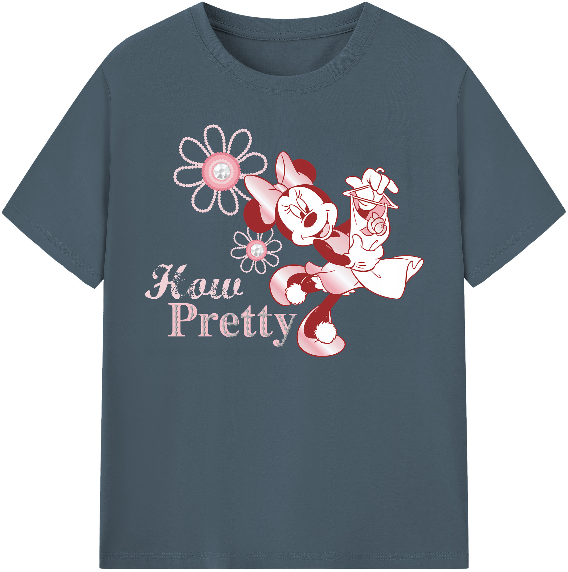 （画像用） ミッキーマウス Mickey Mouse 綿100％半袖Tシャツ（フロントプリント）